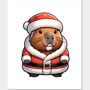 Anime Capybara Christmas Posters and Art